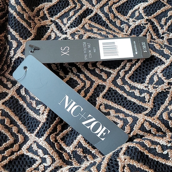 NWT! NIC + ZOE GORGEOUS OVERLAY LONGSLEEVE BLOUSE - Picture 4 of 15